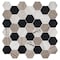 Andova Tiles SAMPLE Channing 2 x 2 Marble Honeycomb Mosaic Floor Use Tile SAM-ANDCHA123 - alternate 8